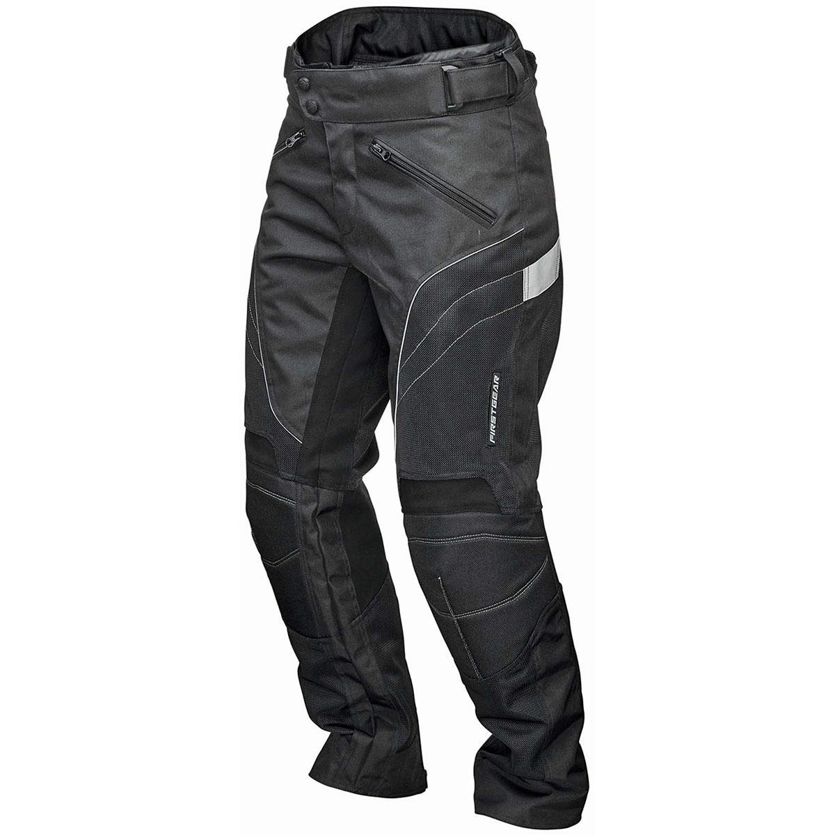 Firstgear Contour Air Women's Motorcycle Pants - Black Size 14 | Breathable Riding Gear for Commuting & Adventure Tours