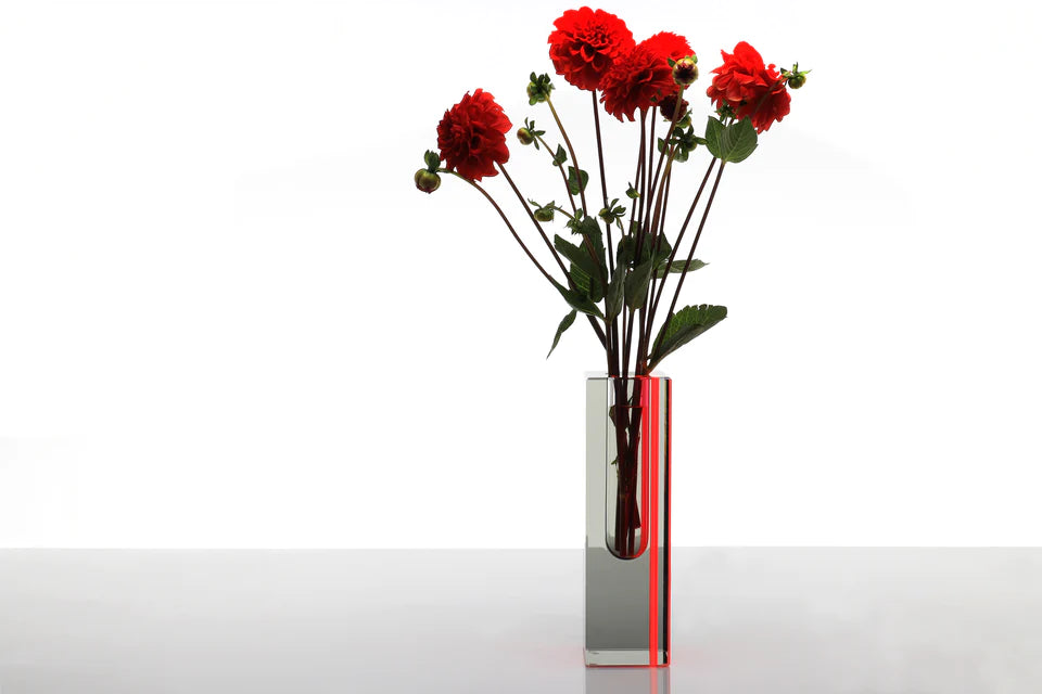 Limited Edition Eclipse Vase by Alexandra Von Furstenberg - Handcrafted Red Ceramic Home Decor for Modern Living Rooms & Luxury Gifts