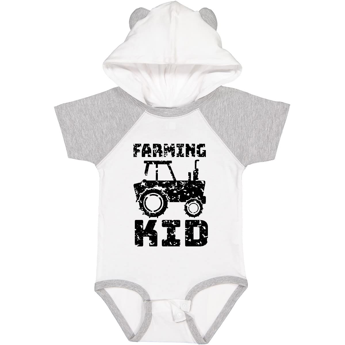 Inktastic Farming Kid Tractor Distressed Look Baby Bodysuit - Cute Farm-Themed Outfit for Infants & Toddlers - Perfect for Playdates, Farm Visits & Photo Shoots
