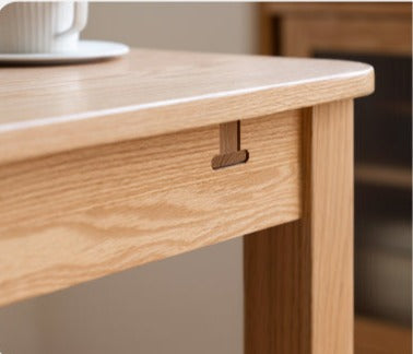 Solid Oak Wood Extendable Folding Dining Table - Expandable for Small Spaces, Perfect for Apartments & Family Gatherings