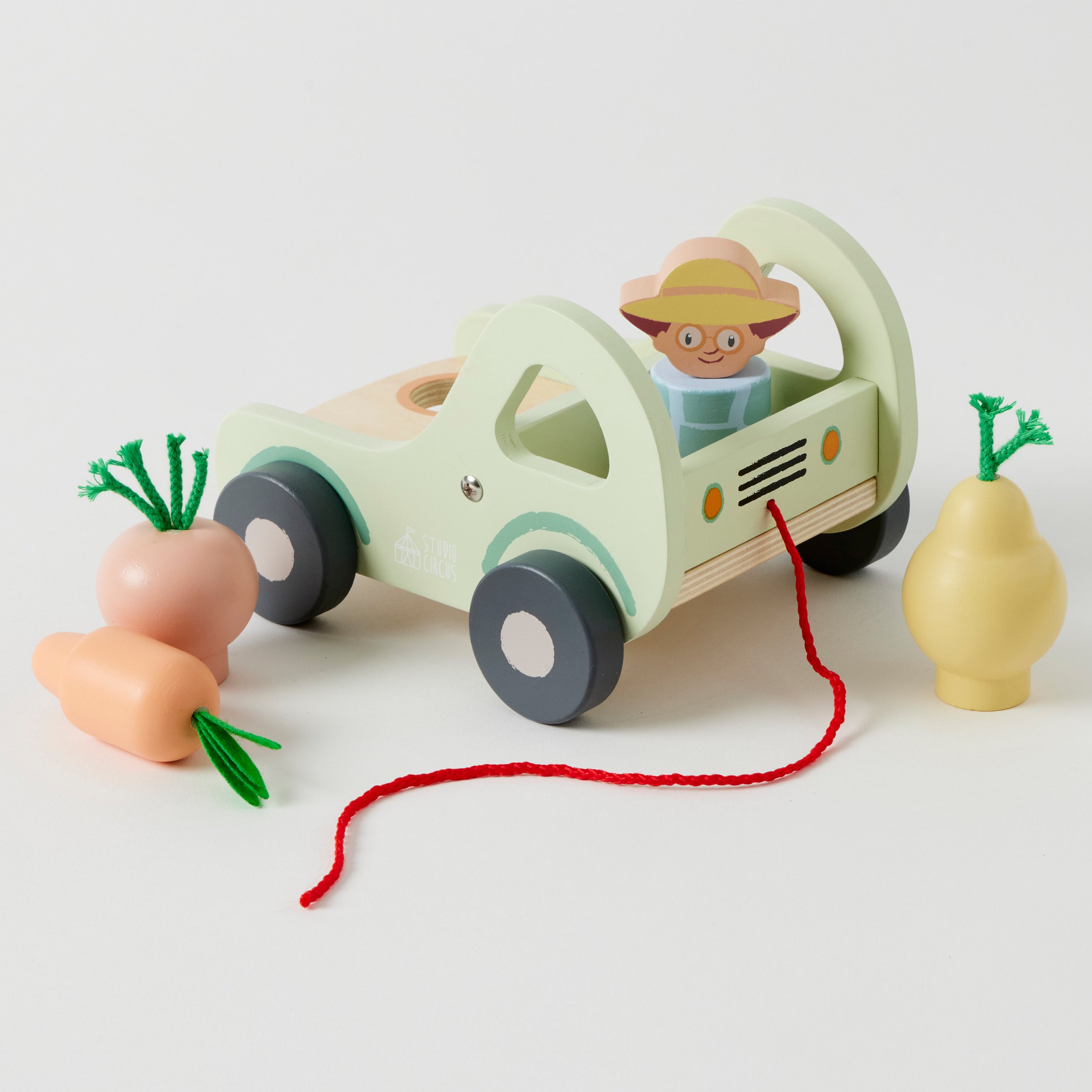 Farm Wooden Tractor & Farmer Playset - Educational Toy for Kids, Pretend Play, Farm Animal Figurines - Perfect for Toddler Learning & Farm-Themed Birthday Gifts