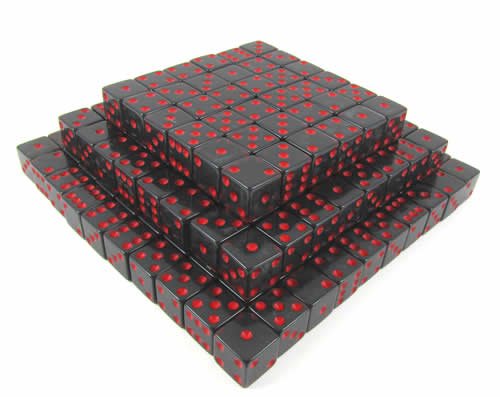 Koplow Games 16mm Smoke Transparent Square Dice - 200-Piece Set for D&D, RPGs, Board Games, and Casino Night Fun