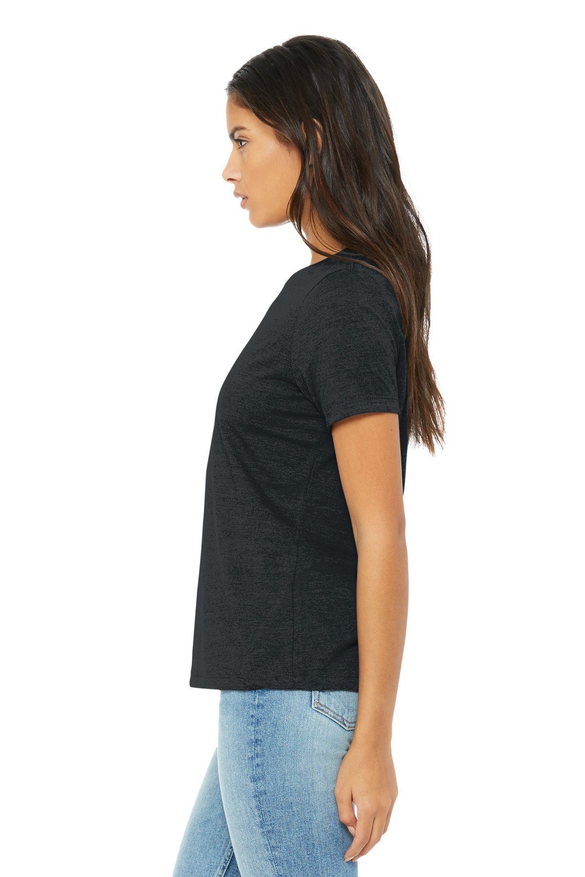 Bella Canvas Women's Relaxed Fit T-Shirt - Soft Cotton Short Sleeve Tee - Dark Grey - Casual Wear & Everyday Outfits
