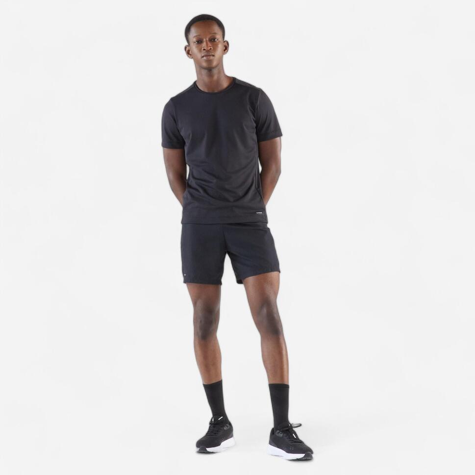 Kiprun Men's Run 100 Dry Running T-Shirt - Moisture Wicking Workout Tee for Jogging, Gym & Outdoor Activities