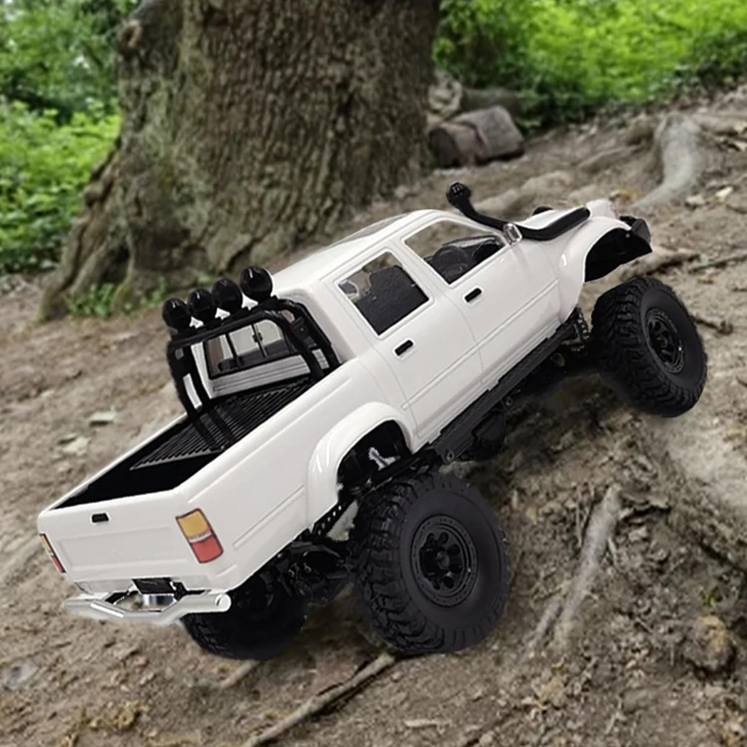 1:16 Scale RC Crawler RTR Rock Crawler Truck 4x4 Off-Road Vehicle - 2.4GHz Remote Control Car with LED Lights & 2 Batteries - Perfect for Hobbyists, Backyard Crawling and Trail Adventures
