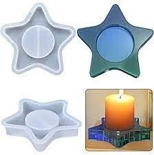 SODEE® Star Tealight Candle Holder - Resin Silicone Mold for DIY Candle Making, Home Decor, Wedding & Party Decorations