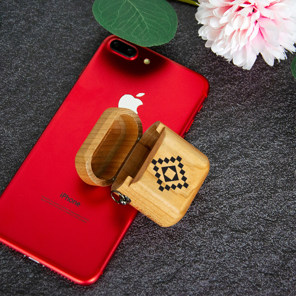 Premium Aztec Motif Wooden Case for Bluetooth Earphones - Compatible with 1st & 2nd Generation - Perfect for Travel, Work & Daily Protection