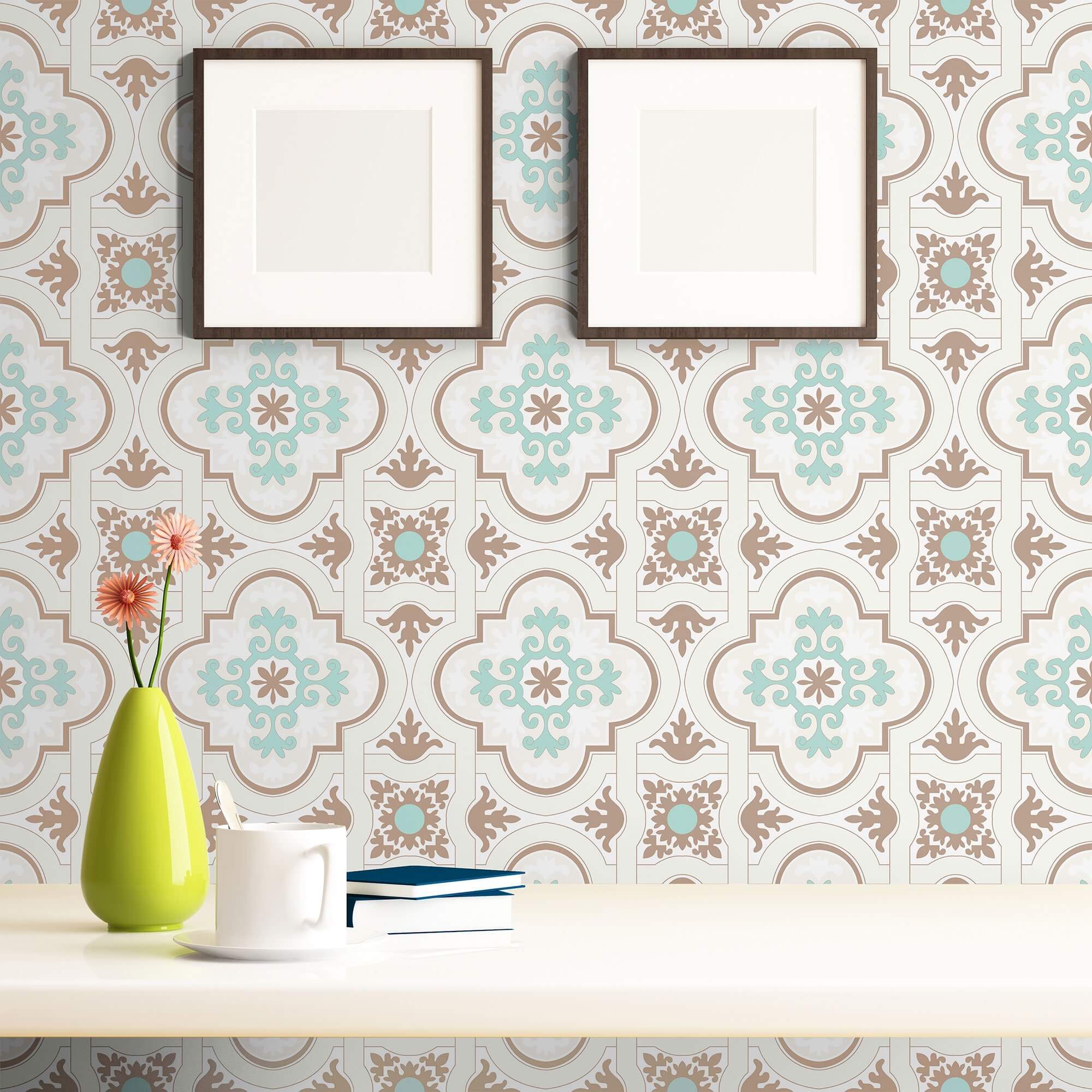 Waterproof Peel and Stick Wallpaper - Self-Adhesive Removable Wall Tiles for Kitchen Backsplash, Bathroom & Home Decor - Aqua Global Design 3697