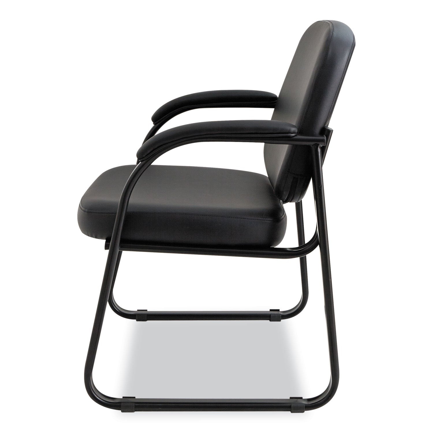 Alera Genaro Series Faux Leather Half Back Sled Base Guest Chair - 25