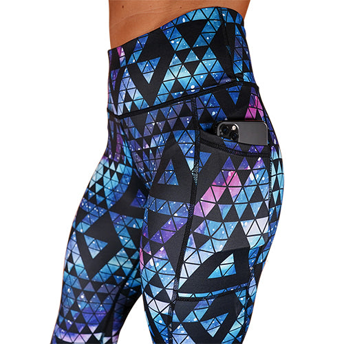 Premium High-Waist Stardust Print Yoga Leggings for Women - Comfortable & Stretchy Workout Pants for Running, Gym & Lounge