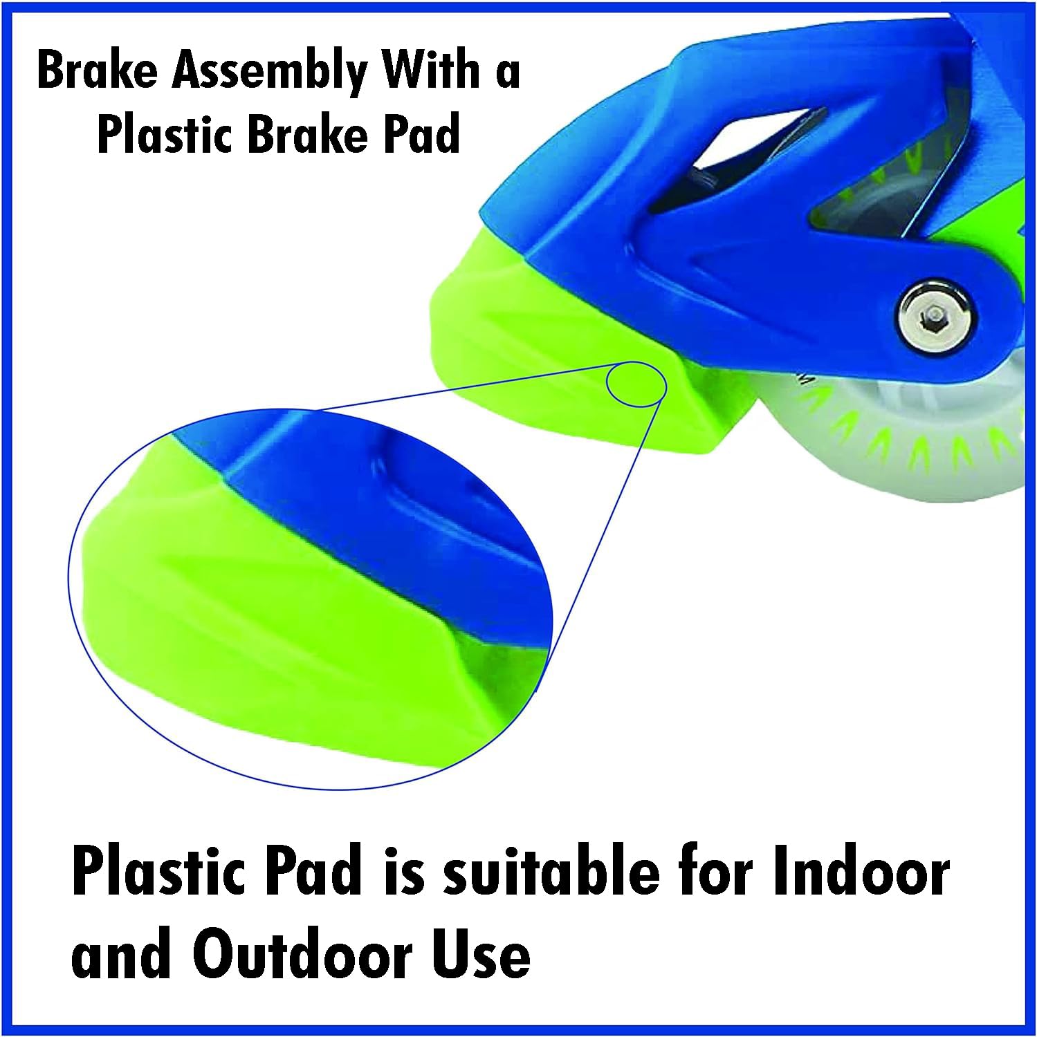 Xino Sports Inline Skates Replacement Brake - 1 Piece - Compatible with Xino Sports Skates Only - Perfect for Stopping Safely During Outdoor Rollerblading & Fitness Skating