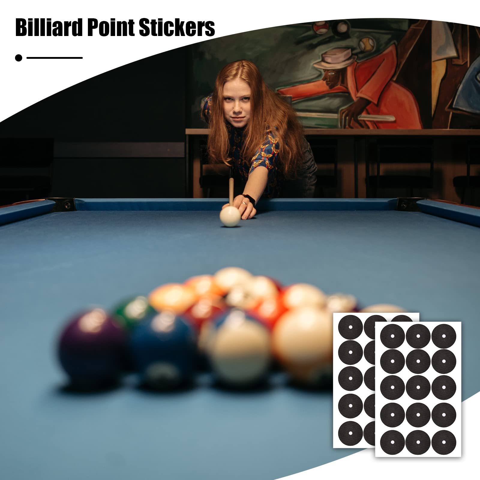 30-Piece Pool Table Marker Dots - Billiard Spot Stickers & Position Markers for Practice | Perfect for Training, Game Setup & Precision Shots