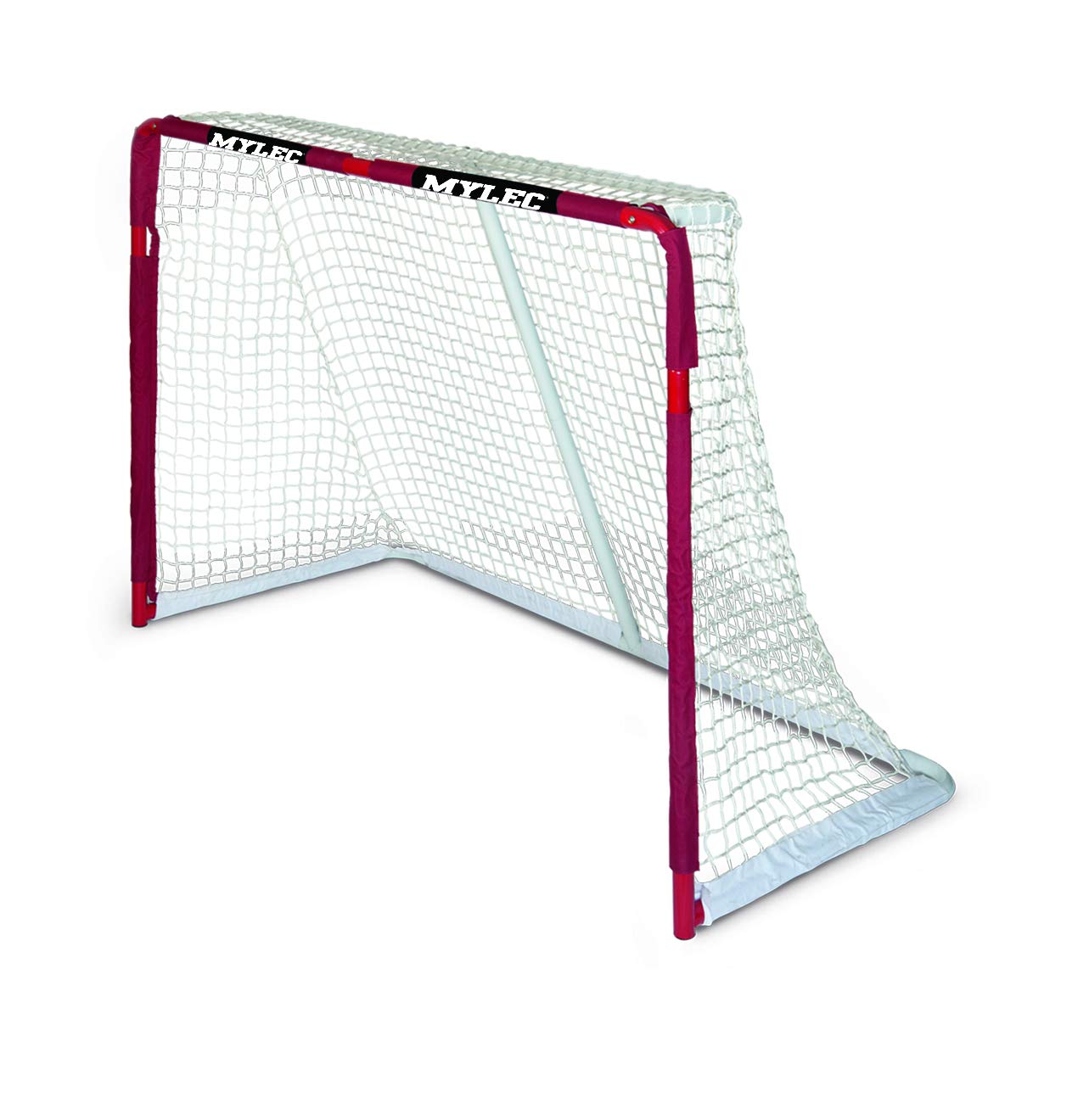 Premium Alloy Steel Hockey Net with Nylon Netting - Portable & Easy Assembly Hockey Goal for Outdoor Sports - Perfect Hockey Gift for Players & Coaches (Red, 32 lbs) - Ideal for Backyard Practice, Street Hockey & Training Drills