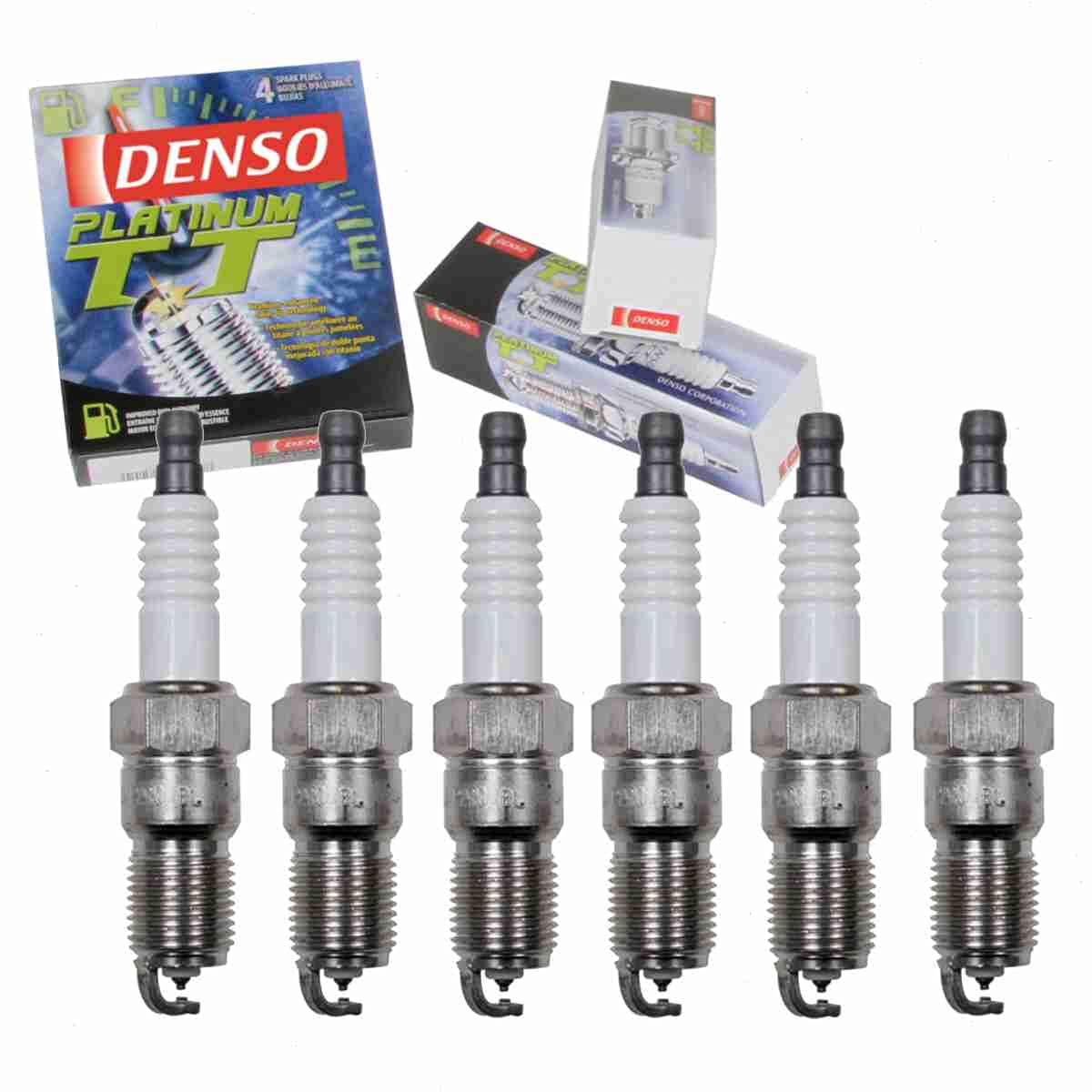 6-Piece DENSO Platinum TT Spark Plugs for Mazda MPV 2.5L 3.0L V6 (2000-2006) - High Performance Ignition Replacement Parts for Smooth Engine Operation & Fuel Efficiency