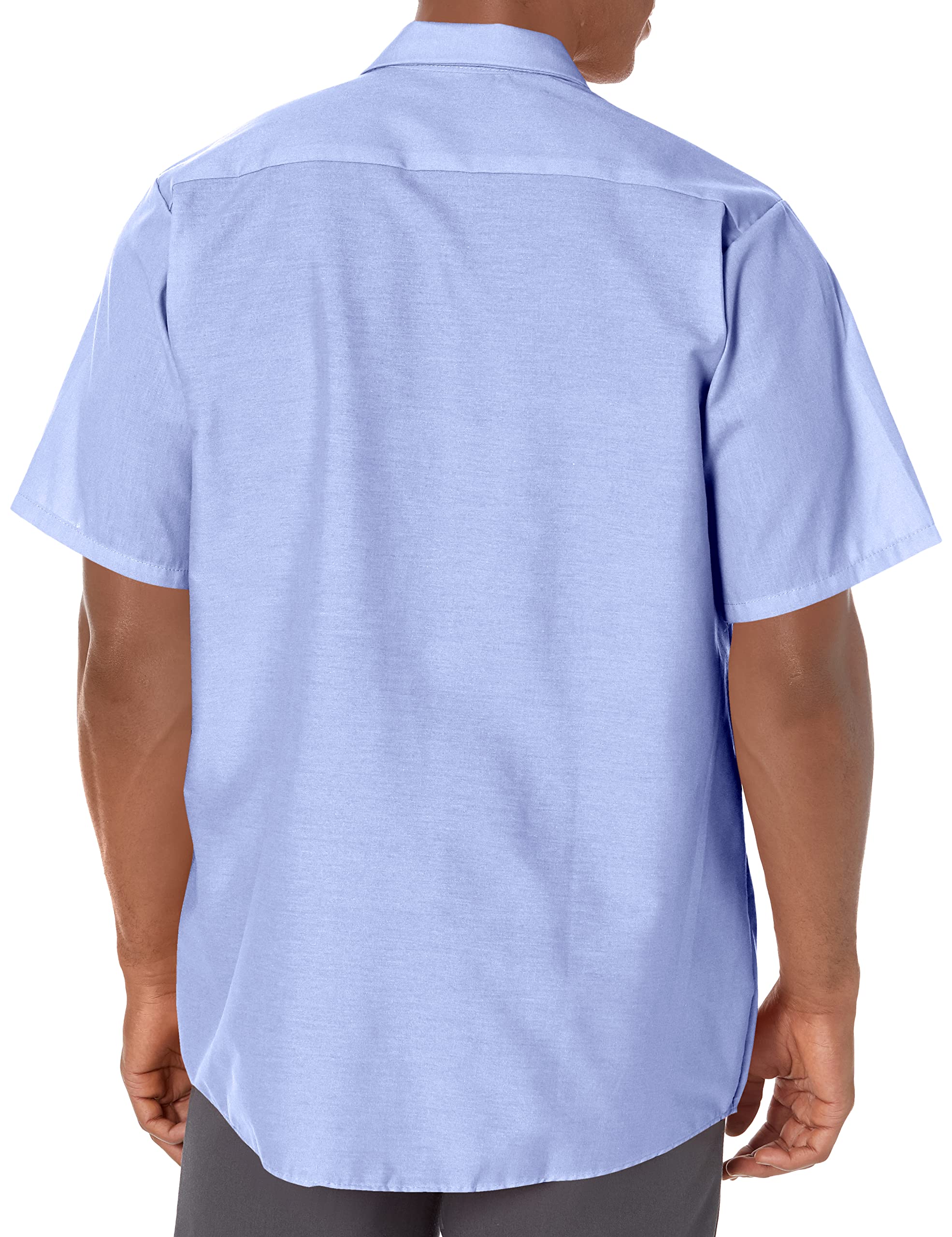 Red Kap SP24 Industrial Work Shirts - Light Blue 2XL (5-Pack) | Durable Cotton Button-Down Shirts for Construction, Mechanics & Warehouse Workers