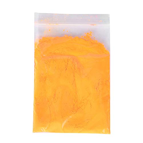 Glow in the Dark Powder - Non-Toxic Fluorescent Pigment for Epoxy Resin, Neon Paint & DIY Crafts - Orange Phosphorescent Glow Powder for Night Lights, Halloween Decor & Party Supplies