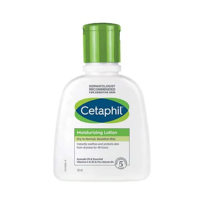 Cetaphil Moisturizing Lotion 118ml | Fragrance-Free Daily Moisturizer for Dry & Sensitive Skin | Face & Body Hydration for Men & Women | Perfect for Winter Care & Eczema Relief