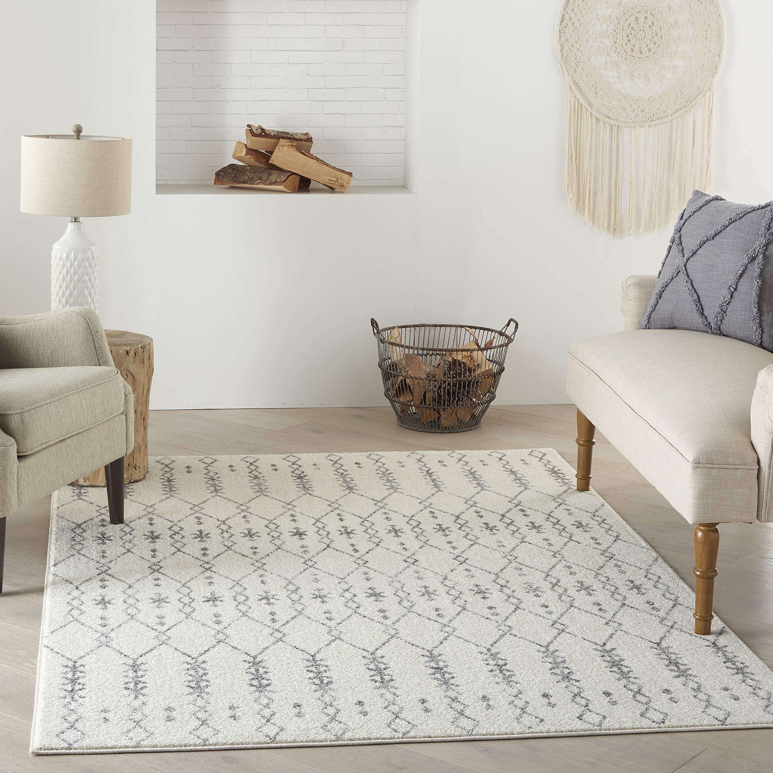 Nourison Passion Transitional Ivory/Grey 5'3