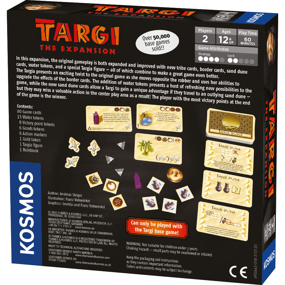 Targi Expansion Board Game - Strategic Desert Trading Adventure for 2 Players - Perfect for Game Nights & Family Gatherings