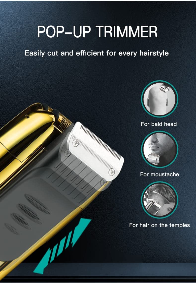 Rechargeable Electric Razor for Men - Wet & Dry Shaver with Beard Trimmer & Hair Clipper - Perfect for Travel, Home, and Gym Use