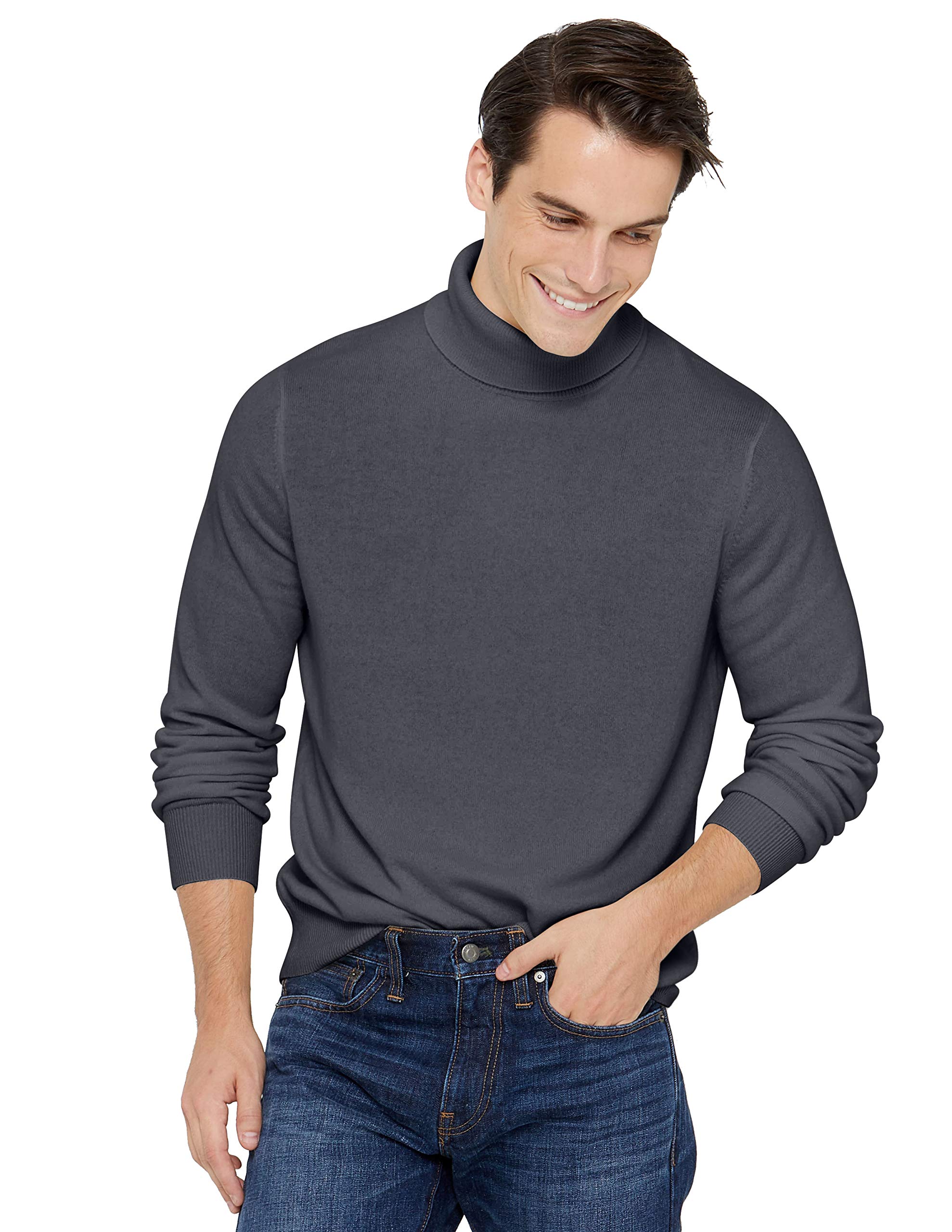 100% Pure Cashmere Men's Turtleneck Sweater - Classic Long Sleeve Pullover for Winter | Soft & Warm Essential Cashmere Knitwear for Business, Travel & Casual Outfits