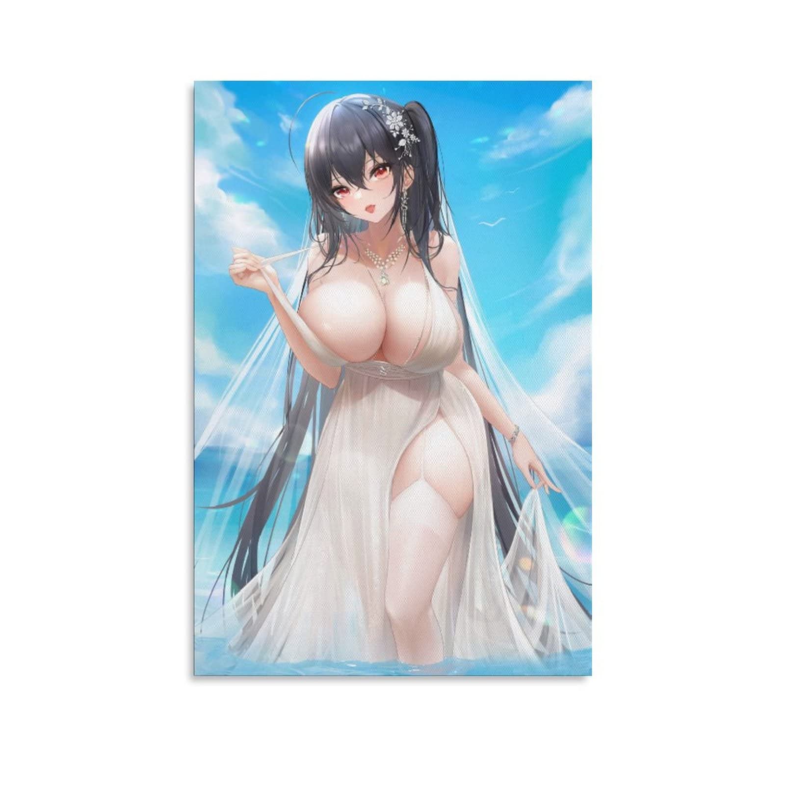 Azur Lane Taihou Anime Canvas Poster - 20x30 Inches (50x75cm) Wall Art for Bedroom, Office, Game Room Decor - Perfect Gift for Anime Fans & Home Decoration