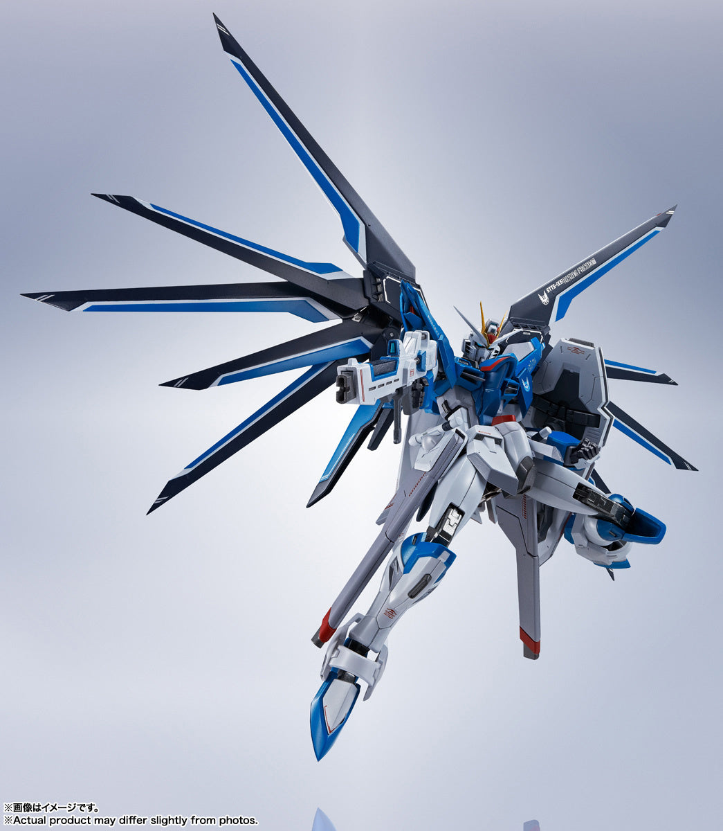 Bandai Metal Robot Spirits Gundam Seed Freedom STTS 909 Rising Freedom Gundam Action Figure - High-Quality Collectible Model Kit for Anime Fans & Gundam Enthusiasts - Perfect for Display, Photography, and Role-Playing Battles