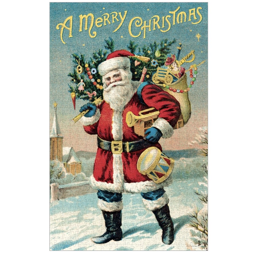 500 Piece Santa Claus Jigsaw Puzzle - Fun Holiday Activity for Family & Kids Christmas Decor