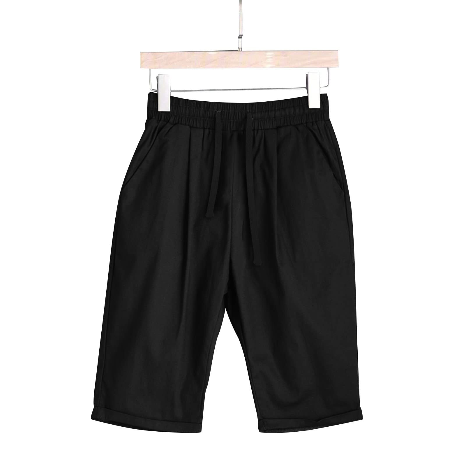 AMDBEL Women's High Waist Bermuda Shorts - Summer Lounge & Athletic Wear