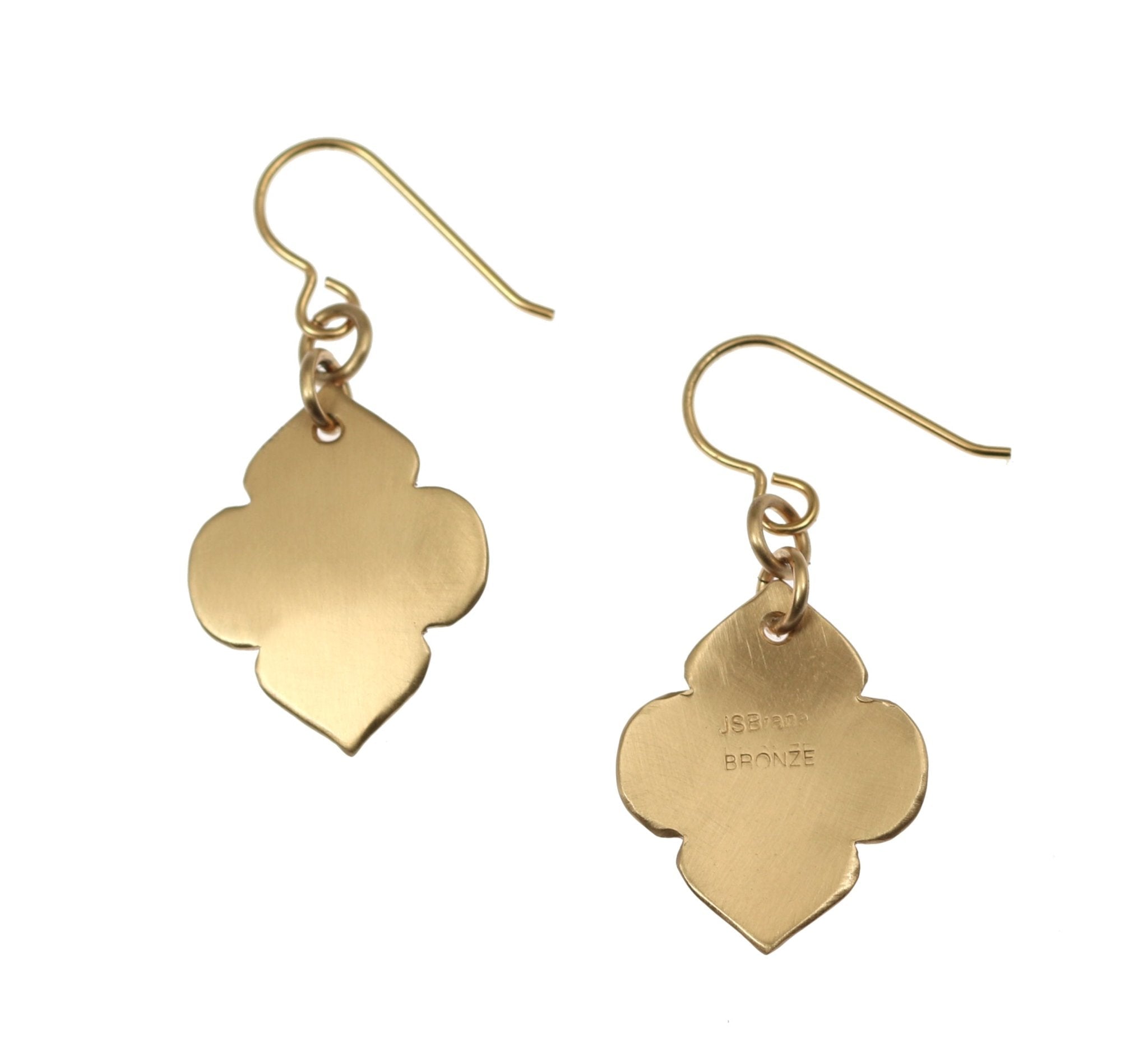 Brushed Bronze Quatrefoil Dangle Earrings for Women - Vintage Boho Drop Earrings - Elegant Jewelry Gift for Party, Wedding & Everyday Wear