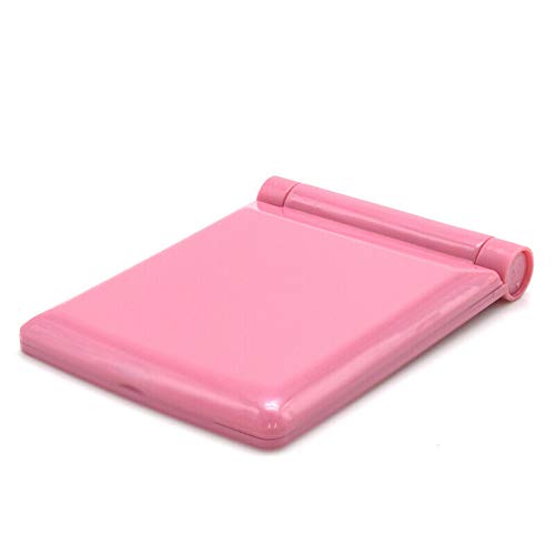 8 LED Lighted Portable Travel Makeup Mirror - Foldable Compact Cosmetic Mirror with Bright Lighting for Home, Travel & On-the-Go Touchups (Pink)