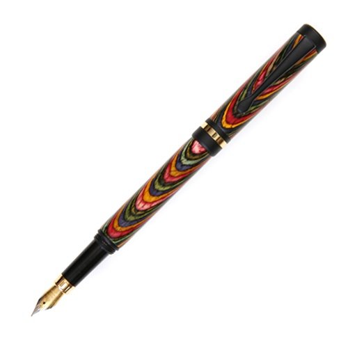 Lanier Classic Fountain Pen - Black Enamel with Oasis Color Grain - Premium Writing Instrument for Calligraphy, Journaling & Business Signatures - Perfect Gift for Writers & Professionals