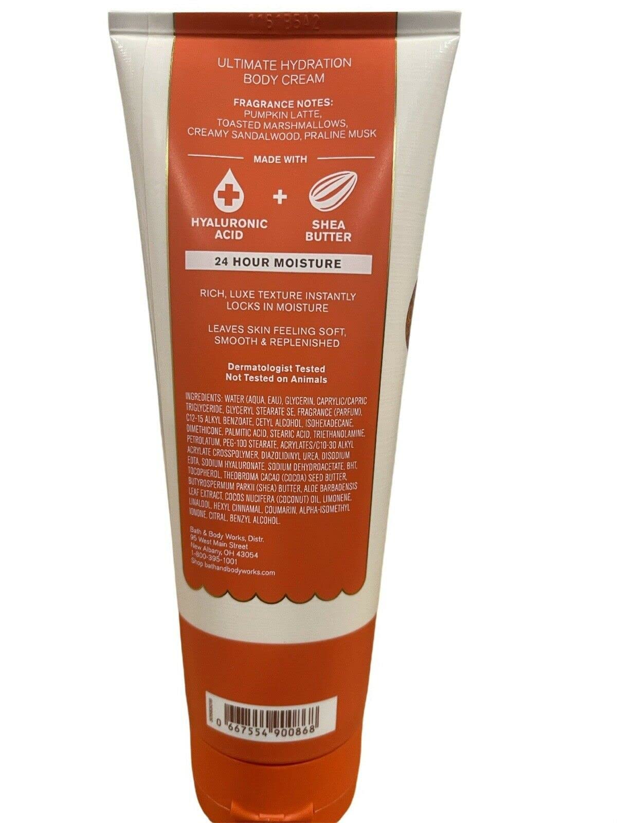 Bath & Body Works Ultra Shea Body Cream 8oz - Marshmallow Pumpkin Latte Scent | Deep Moisturizing Hand & Body Lotion for Dry Skin | Perfect for Fall & Winter Hydration, Gift Sets & Self-Care Routine