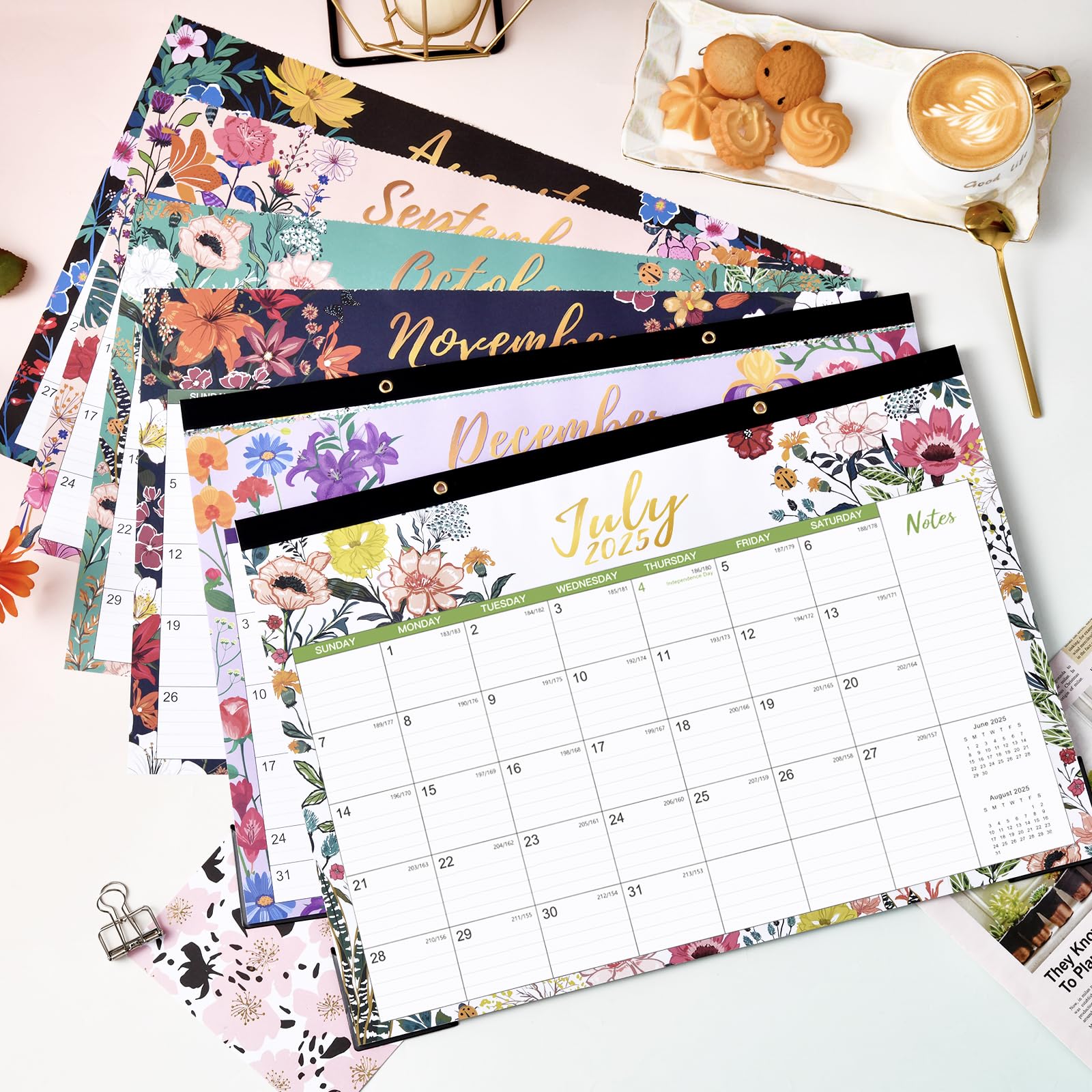 2025-2026 18-Month Desk Calendar | July 2025 - December 2026 | Large 17