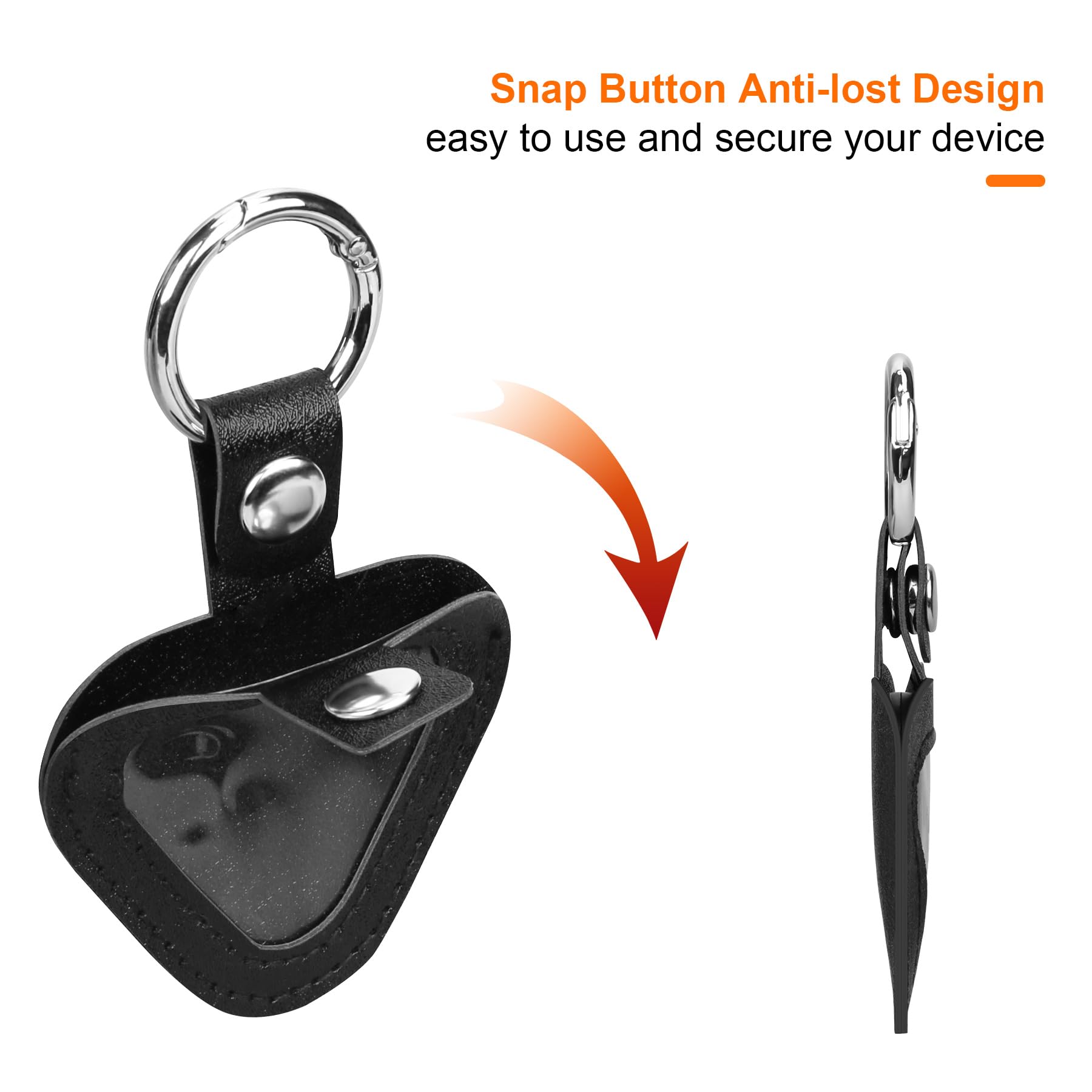BOVKE Protective Case for Bushnell Wingman View Golf GPS Speaker - Bluetooth Remote Control Holder Cover with Carabiner (Black) - Durable Golf Accessory for On-Course Protection & Convenient Storage