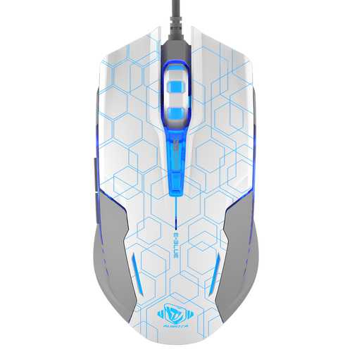 E BLUE M636 2500 DPI USB Wired Gaming Mouse with 6 Buttons & RGB Backlight - Ergonomic Design for PC Gamers | Perfect for FPS, MOBA & Esports Tournaments