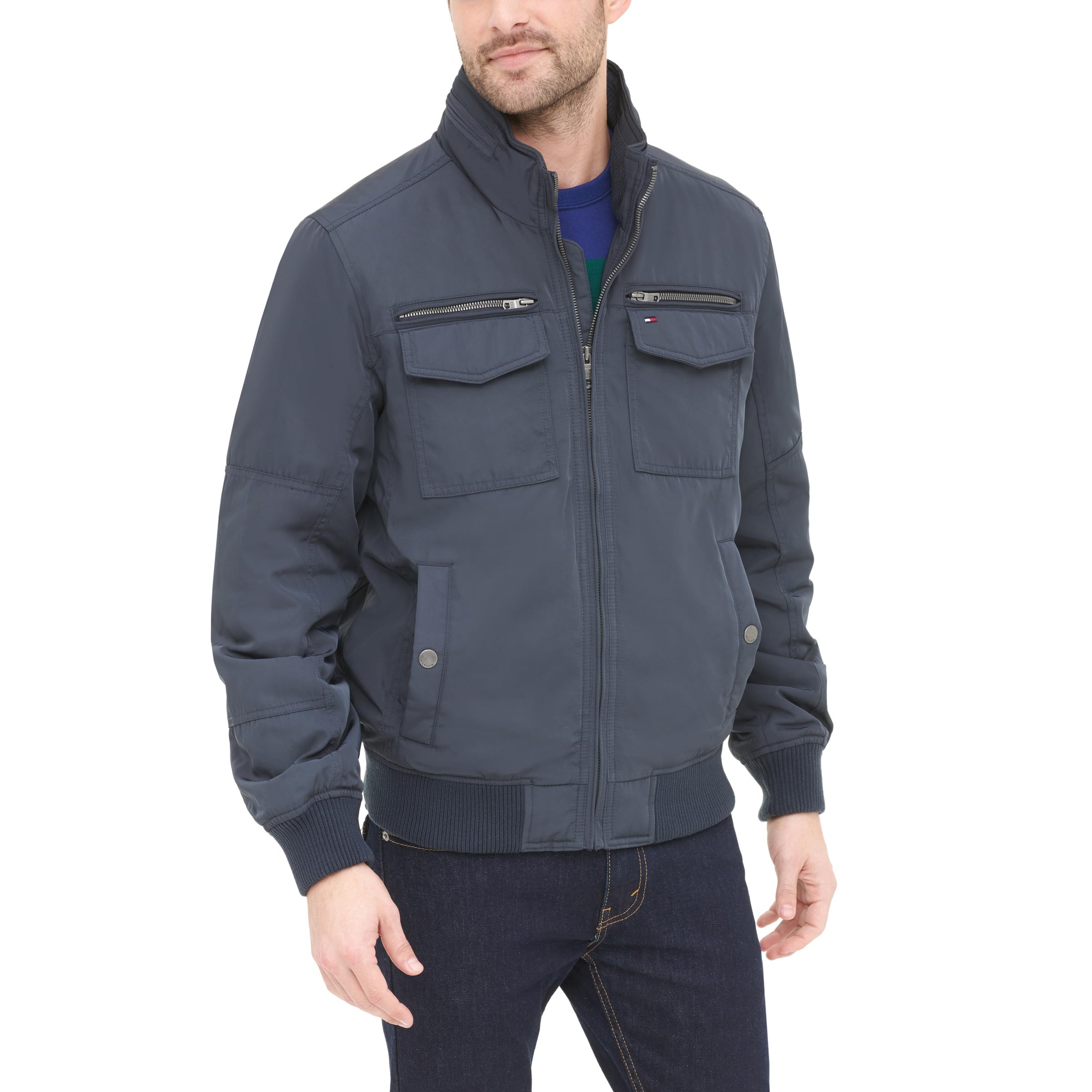 Tommy Hilfiger Men's Lightweight Microtwill Golf Jacket for Men - Breathable & Comfortable (Standard & Big & Tall Sizes) - Perfect for Golfing, Outdoor Sports & Casual Wear