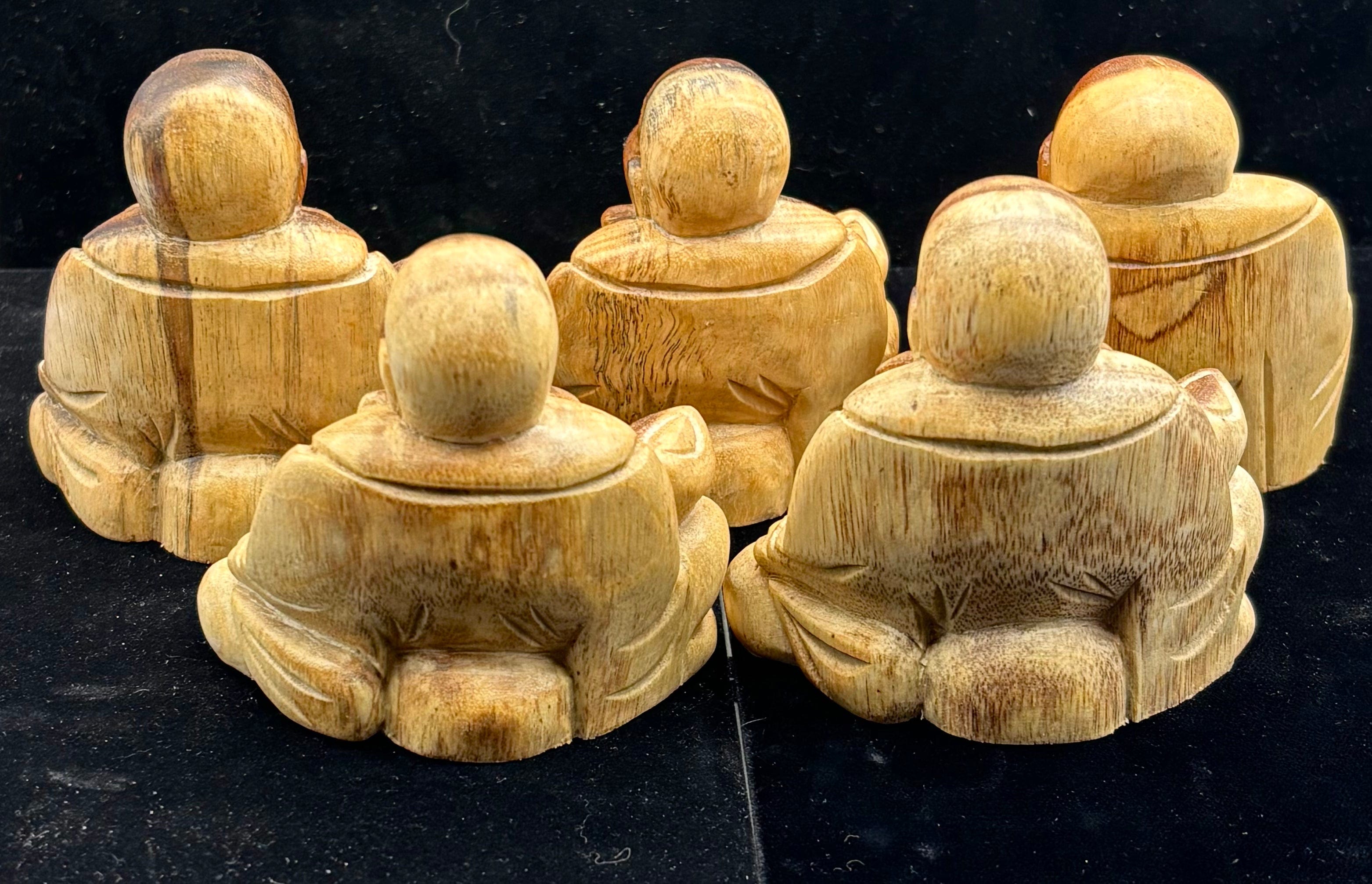 Handcrafted Buddha Teak Wood Carvings - Spiritual Home Decor & Meditation Room Statue for Yoga, Zen, and Feng Shui Spaces