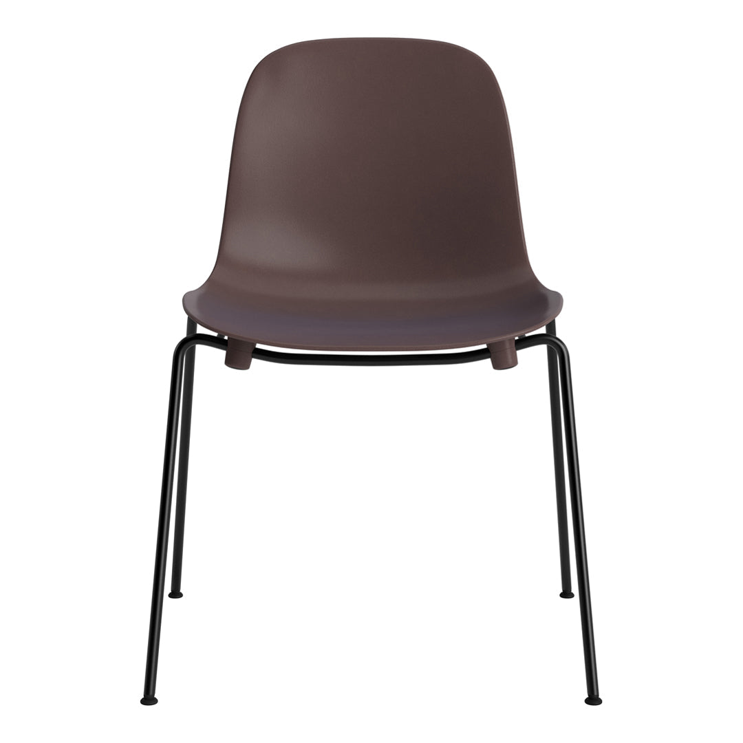 Modern Form Side Chair with Sturdy Metal Legs - Stackable Dining Chair for Home, Office & Restaurant Use