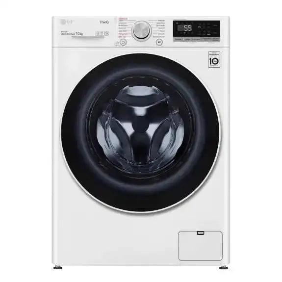 LG 10kg Front Load Washing Machine - Energy Efficient, Quiet Operation, White - Perfect for Small Spaces & Apartments