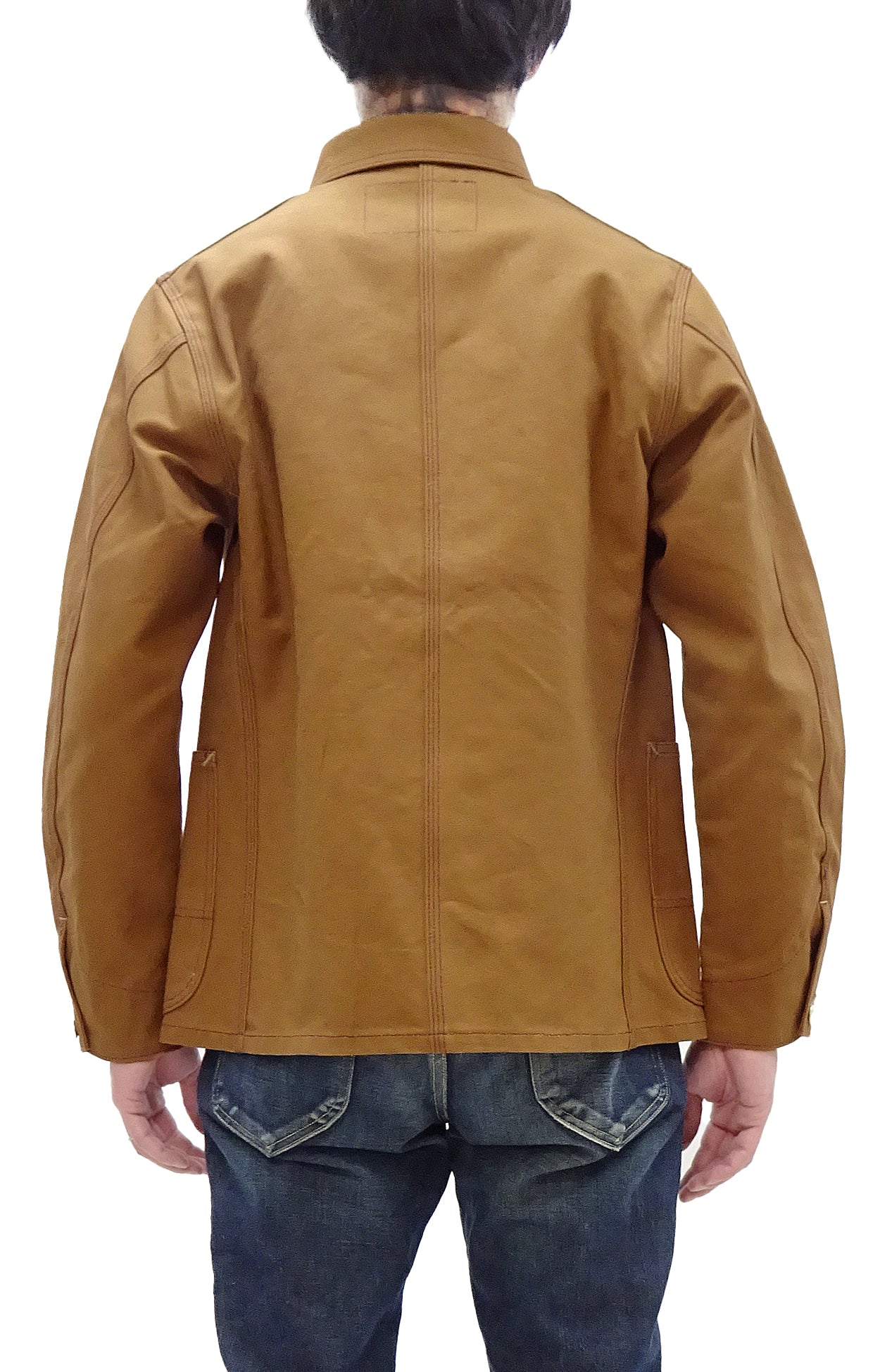 Men's 13oz Sugar Cane Brown Duck Canvas Work Jacket - SC15657 Casual Chore Coat (One Wash) - Perfect for Outdoor Work, Farm Chores & Everyday Wear