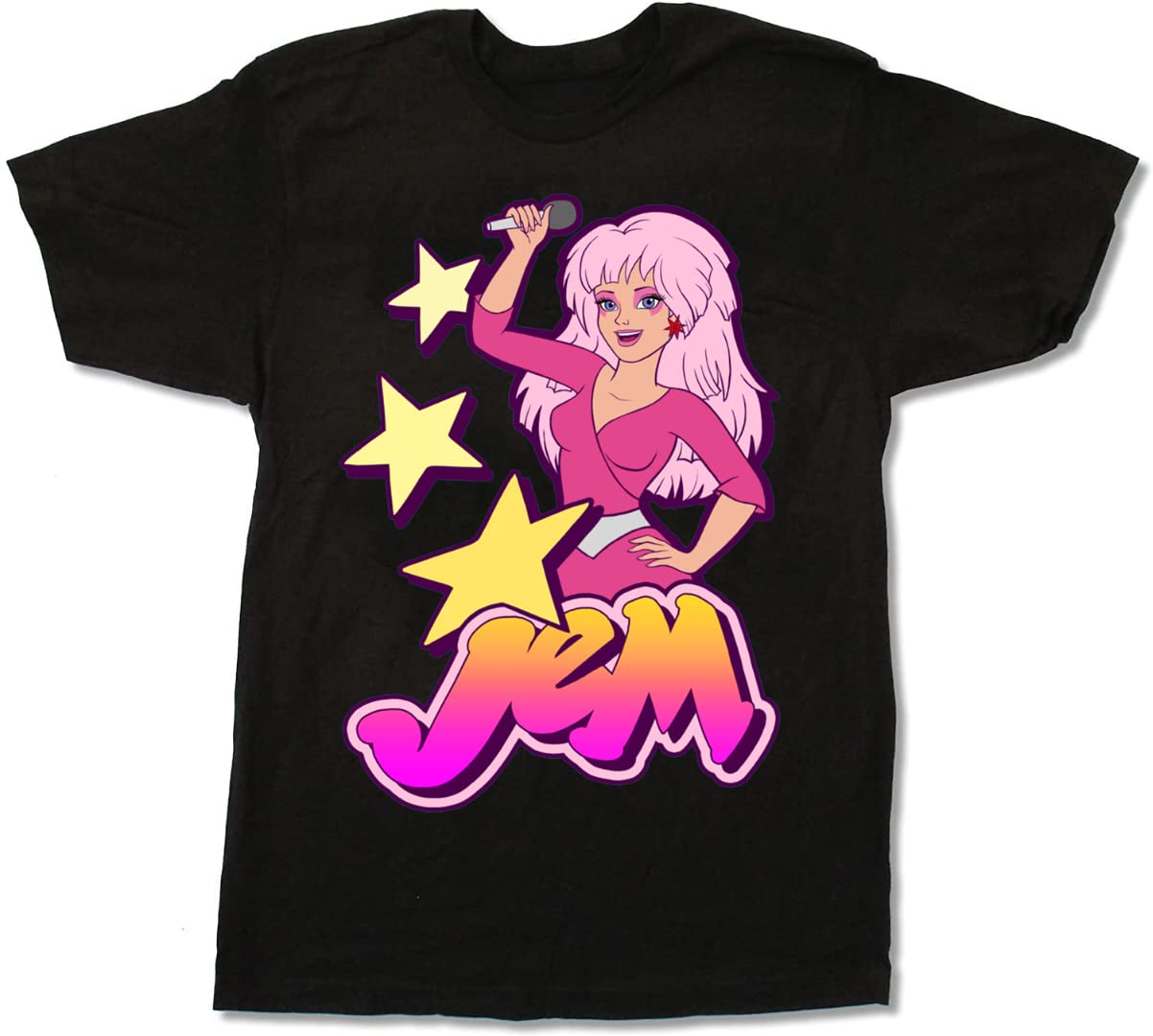 Jem and the Holograms T-Shirt for Men & Women - Classic Crew Neck Short Sleeve Tee in Black | Casual Wear, Gift for Fans, 80s Retro Fashion