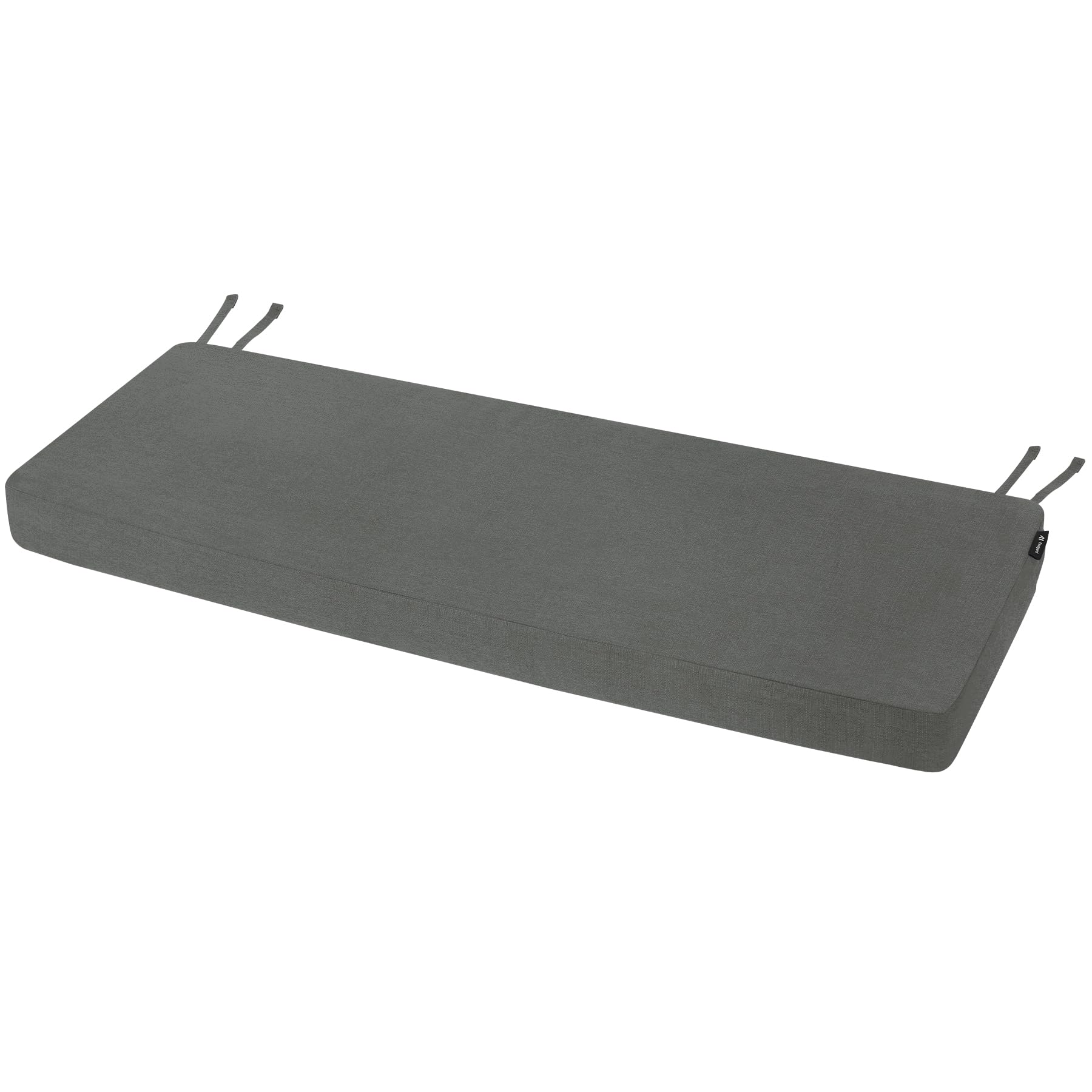 Favoyard 59 x 16 Inch Outdoor Bench Cushion - Waterproof Patio Furniture Cushion with Ties, 3-Year Color Fastness - Dark Gray - Perfect for Garden, Porch, Settee & Outdoor Seating Areas