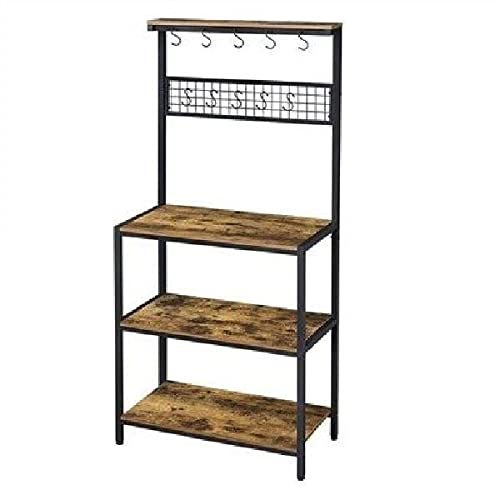 4-Tier Microwave Stand with Storage Shelf - Sturdy Metal Kitchen Rack for Microwave Oven, Coffee Maker & Small Appliances - Perfect for Small Kitchens, Dorms & Apartments