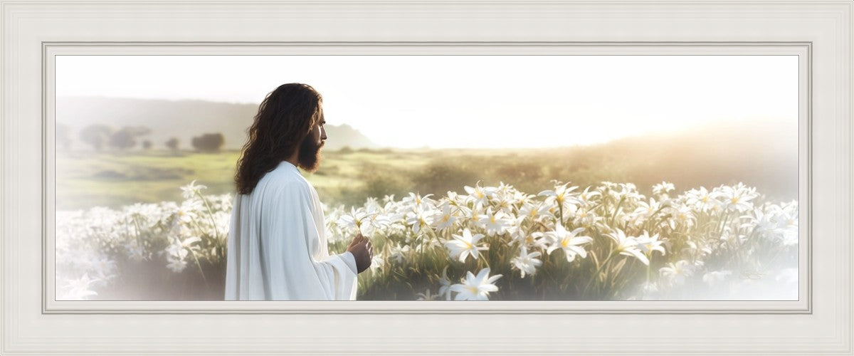 Consider The Lilies - Inspirational Christian Wall Art Decor for Home, Office & Church | Perfect for Gifts, Bible Study & Faith-Based Interior Design