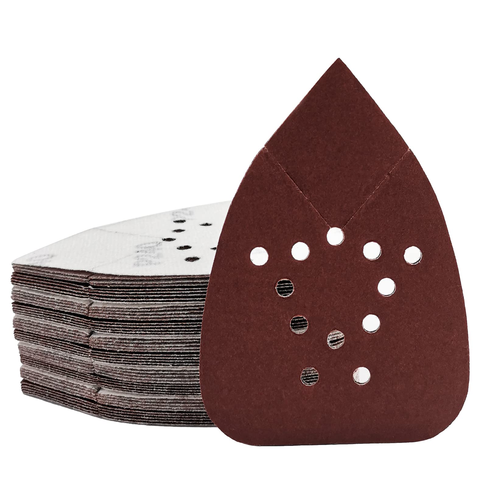 240 Grit Mouse Sander Sandpaper - 50PCS Hook & Loop Sanding Pads for Black+Decker & Other Palm Sanders | Triangle Sandpaper for Woodworking, Furniture Refinishing & DIY Projects