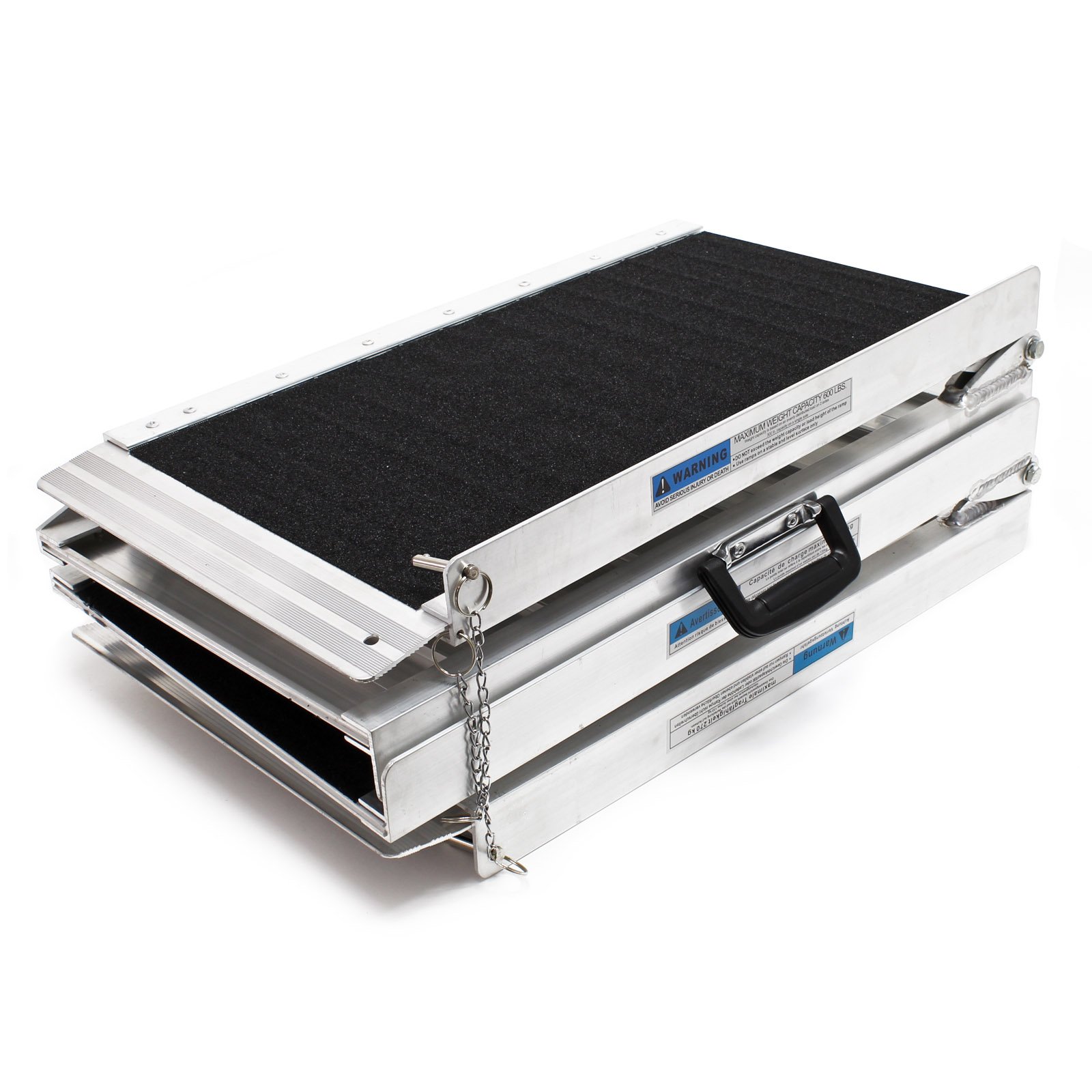 **Foldable Aluminum Wheelchair Ramp - Non-Slip, 274cm Length, 270kg Capacity - Perfect for Travel, Home & Vehicle Accessibility**