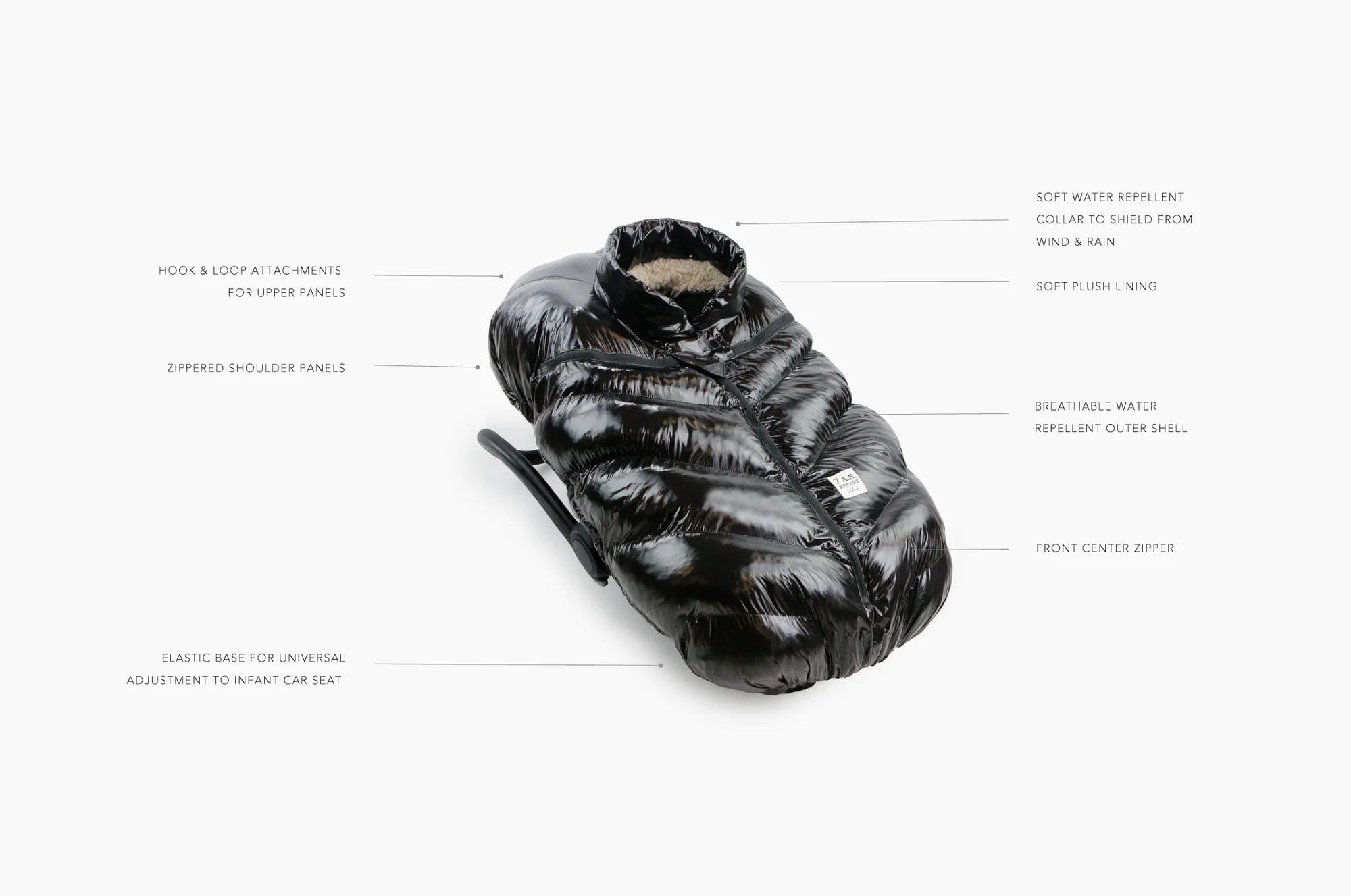7AM Enfant Baby Car Seat Cocoon for Infants 0-12 Months - Soft & Warm Winter Car Seat Cover for Safe & Cozy Travel