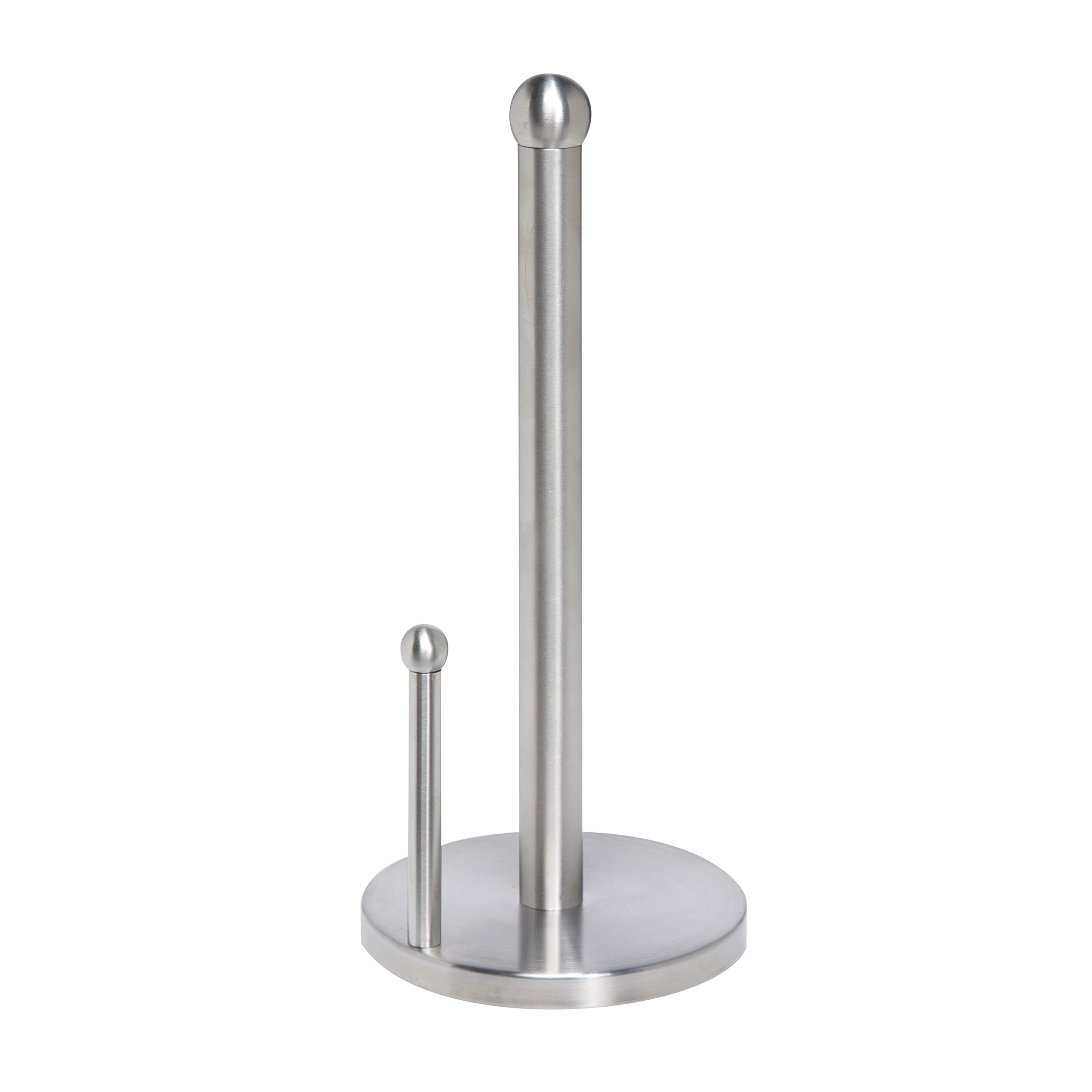 Honey-Can-Do KCH-01077 Stainless Steel Paper Towel Holder - Durable Kitchen Organizer for Countertop, Bathroom & Office - Perfect for Paper Towels, Napkins & Wrapping Paper