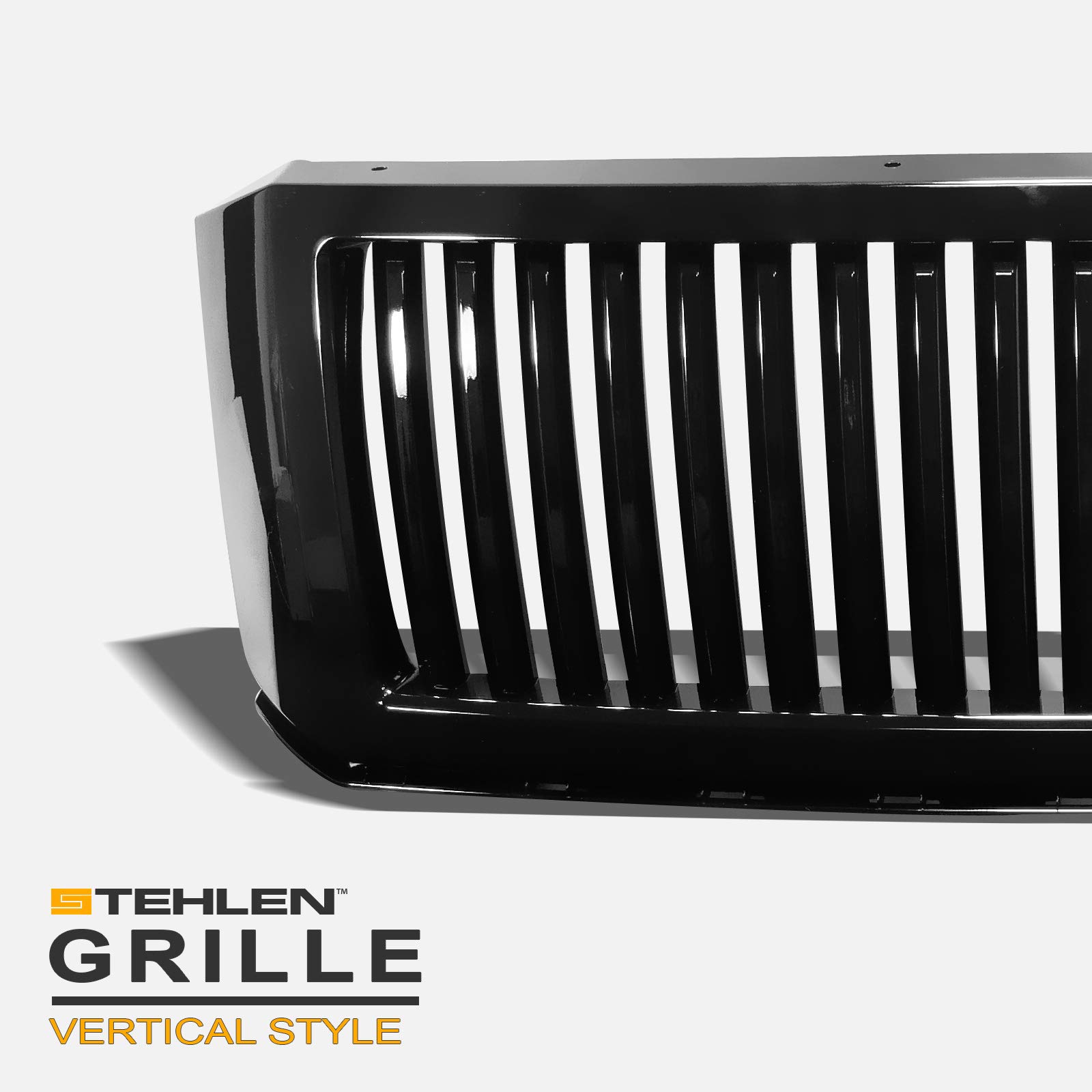2007-2014 Ford Expedition Vertical Front Hood Bumper Grille Replacement - Glossy Black Finish for Enhanced Style & Protection | Perfect for Off-Roading, Car Shows & Daily Driving